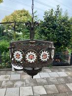 Brocante Hanglamp Metaal, Hout & Tegels, Ophalen of Verzenden, Gebruikt, Metaal, 50 tot 75 cm