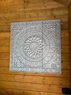 Wandpaneel wanddecoratie zilver, Ophalen, Zo goed als nieuw