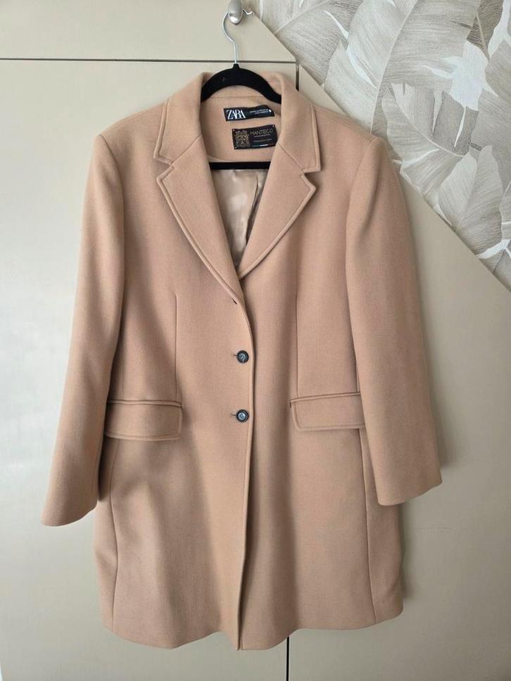 ZARA WARME ZANDKLEURIGE WINTERJAS...maat xxl..NIEUWSTAAT!, Kleding | Dames, Jassen | Winter, Zo goed als nieuw, Maat 46/48 (XL) of groter