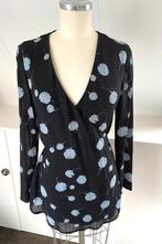 Denham zwarte met blauwe bloem tuniek blouse jurk 36 chcs, Denham, Zwart, Ophalen of Verzenden, Zo goed als nieuw