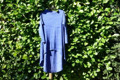 Jurk met aflopende lengte, Kleding | Dames, Jurken, Zo goed als nieuw, Maat 42/44 (L), Blauw, Ophalen of Verzenden