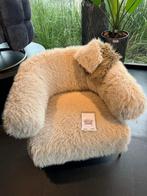 NIEUWE harige FAUTEUIL ARMSTOEL champagne onderstel, Ophalen, Pietseweg 13A Oud Gastel, Nieuw, 75 tot 100 cm