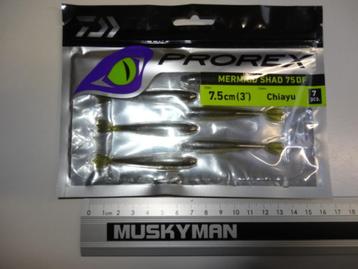 Kunstaas: Daiwa Prorex Mermaid Shad 75DF shads beschikbaar voor biedingen