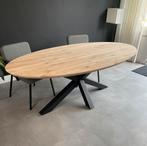 Eiken Tafels OVAAL - Massief Eiken - Met Matrix Poot - NIEUW, Huis en Inrichting, Tafels | Eettafels, 100 tot 150 cm, Eikenhout
