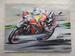 olieverfschilderij Dani Pedrosa 26 Alex Design HRC Honda, Ophalen, Zo goed als nieuw, Motoren