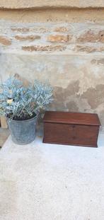 Frans brocante houten kist kistje 49x21.5x22cm hoog, Ophalen of Verzenden