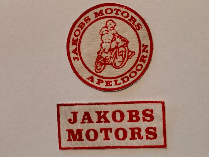 Jakobs Motors Apeldoorn motor motorrace patch embleem, Verzamelen, Automerken, Motoren en Formule 1, Gebruikt, Auto's, Ophalen of Verzenden