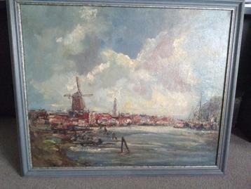 W.G.F Jansen - Olieverf schilderij beschikbaar voor biedingen