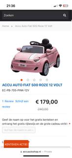 Nieuwe Roze Fiat 500 Accu Auto 12V, Ophalen, Nieuw