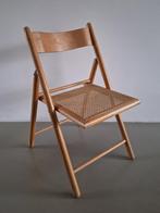 vintage design Habitat houten klap-stoel webbing rotan hout, Riet of Rotan, Bruin, Ophalen of Verzenden, Eén