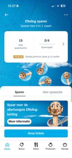 AH actie- 19 spaarkaarten - EFTELING, Drie personen of meer, Kortingskaart