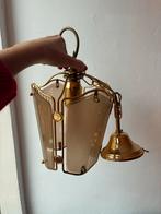 Twee Vintage '80s Lampen, Huis en Inrichting, Ophalen, Gebruikt, Glas, Minder dan 50 cm