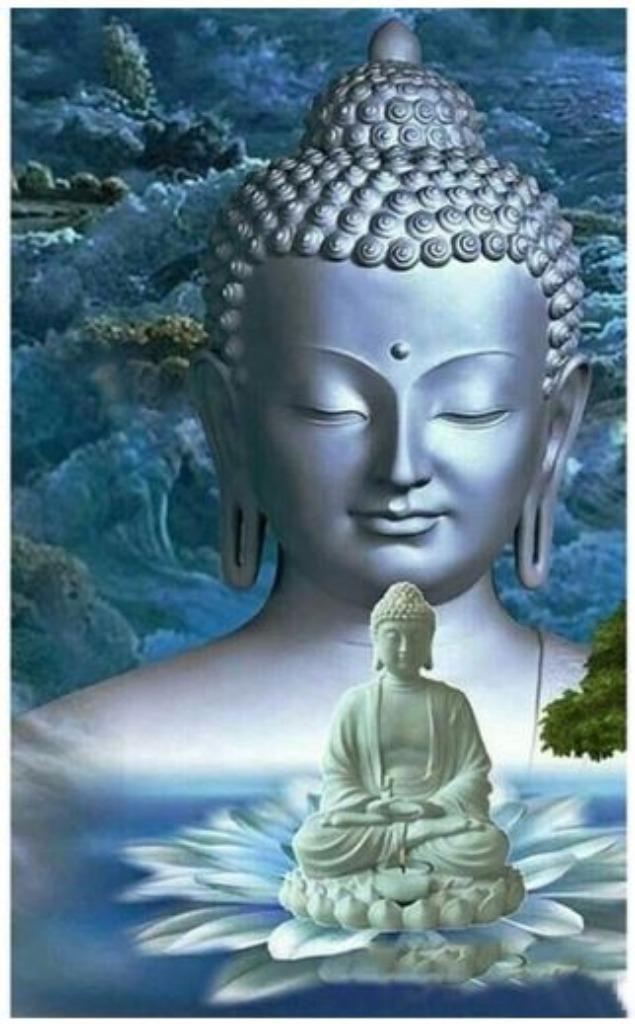 Diamond painting - Boeddha op lotus (Box D - 022), Hobby en Vrije tijd, Knutselen, Nieuw, Knutselwerk, Ophalen