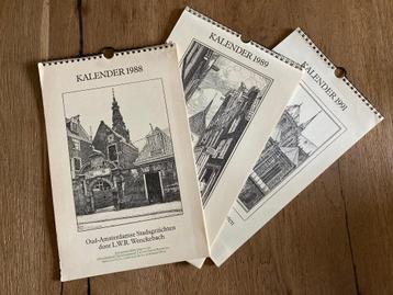 3x Kalender Oud-Amsterdamse Stadsgezichten