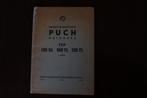 PUCH 125 SL 150 TL 125 TL ersatzteilkatalog 125SL 150TL, Motoren, Ophalen of Verzenden, Overige merken