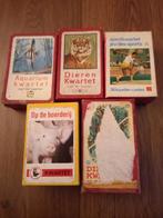5 Oude Kwartetspellen - Aquarium, Dieren, Boerderij, Sport, Vijf spelers of meer, Ophalen of Verzenden, Gebruikt, Onbekend