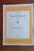 Bladmuziek Tritsch-Tratsch polka vanJ Strauss voor piano, Klassiek, Ophalen of Verzenden, Zo goed als nieuw, Artiest of Componist