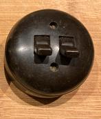 Bakelieten schakelaar Niko dubbel, Ophalen of Verzenden, Gebruikt, Schakelaar