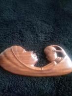 Houten Beeldje van Moeder en Kind, Ophalen of Verzenden