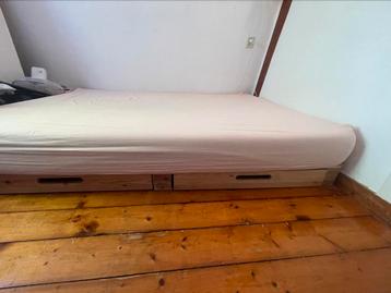 Pallet Bed Opberglades 140x200 