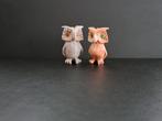 2 kleine stenen letterbak uiltjes beeldjes, Ophalen of Verzenden, Zo goed als nieuw, Dier