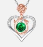 OJK Zilveren Ketting met Hartje *nieuw*, Met strass, Nieuw, Ophalen of Verzenden, Zilver