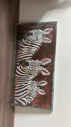Zebra schilderij canvas, Ophalen, Zo goed als nieuw