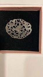 Broche zilver gemerkt 925  6 bij 4 cm, Sieraden, Tassen en Uiterlijk, Antieke sieraden, Ophalen of Verzenden, Zilver, Broche