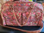 Vintage Bloemen weekender, Ophalen of Verzenden, Gebruikt, Bruin, Handtas