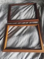 Set van 2 vintage houten losse lijsten, Minder dan 50 cm, Minder dan 50 cm, Gebruikt, Hout