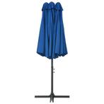 Parasol met aluminium paal 460x270 cm blauw gratis bezorgd, Tuin en Terras, Parasols, Nieuw, Kantelbaar, Zweefparasol, Ophalen of Verzenden