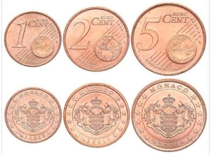 (1,2,5) Eurocent van alle Eurolanden (1999 t/m 2025) UNC, Postzegels en Munten, Munten | Europa | Euromunten, Verzenden, Monaco