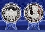 (864-65) DIE SCHWEIZER GARDE  2 STUKS  VAN  ONE OUNCE ZILVER, Ophalen of Verzenden, Zilver
