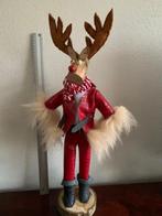 Rendier Rudolf kerst etalage tafeldecoratie rood leren pak 9, Ophalen of Verzenden, Nieuw