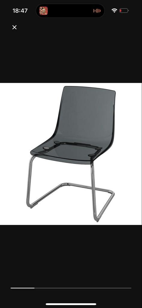 Moderne Acryl Stoel, Huis en Inrichting, Stoelen, Gebruikt, Eén, Kunststof, Grijs, Ophalen