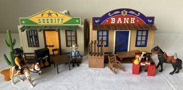 Playmobil Western: meeneemstad  met bank+kantoor sherif 4398 beschikbaar voor biedingen
