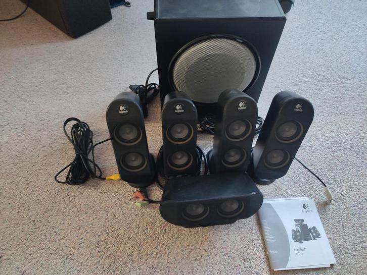 Logitech X530 Speakerset - Zo goed als nieuw!, Audio, Tv en Foto, Luidsprekers, Zo goed als nieuw, Complete surroundset, Minder dan 60 watt