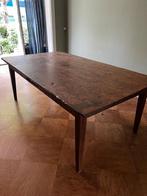 Houten eetkamertafel. 220 lang, 125 breed en 80 hoog., Ophalen, Gebruikt, 100 tot 150 cm, Teakhout