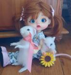 2 stuks needle vilted muizen, ooak custom made blythe bjd's,, Verzamelen, Poppen, Ophalen of Verzenden, Nieuw, Overige typen