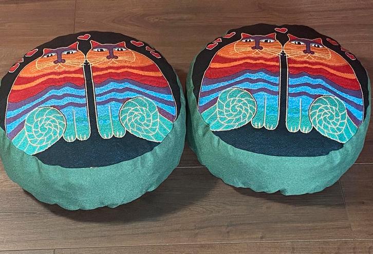 Meditatie kussen | Laag poefje | 40x20cm | Handwerk |, Sport en Fitness, Yoga en Pilates, Nieuw, Yoga-accessoire, Ophalen of Verzenden