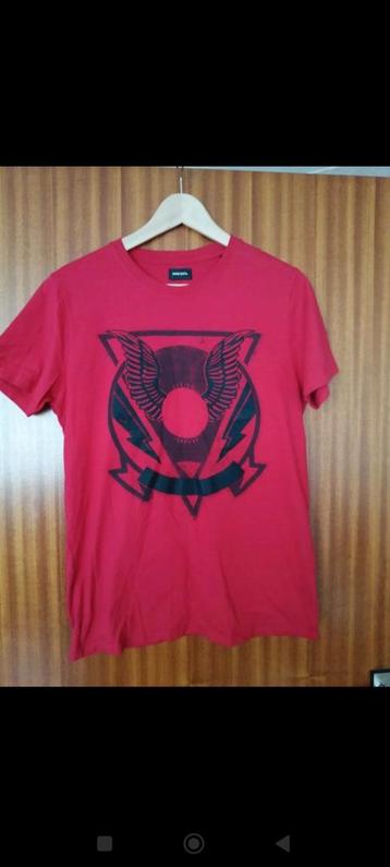Diesel T-shirt Heren - Maat S - Rood beschikbaar voor biedingen