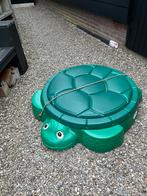 Leuke groene zandbak in de vorm van een schildpad, Ophalen of Verzenden, Gebruikt