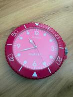 Roze klok quartz, Ophalen of Verzenden, Zo goed als nieuw