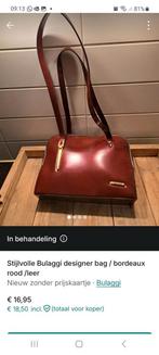 Bulaggi Designer Tas - Bordeaux Rood Leer/ nieuwstaat, Ophalen of Verzenden, Zo goed als nieuw, Rood, Handtas