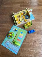 Fisher Price kleuterschool, boerderij, vouwwagen, klei-set, Ophalen, Gebruikt, Speelset