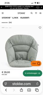 Stokke klik kussen grijs  en High rug voor triptrap, Kinderen en Baby's, Kinderstoelen, Ophalen of Verzenden, Gebruikt, Meegroeistoel