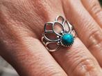 925 zilveren ring met turquoise maat 18,25 - Vanoli, Sieraden, Tassen en Uiterlijk, Ringen, Nieuw, 18 tot 19, Blauw, Met edelsteen