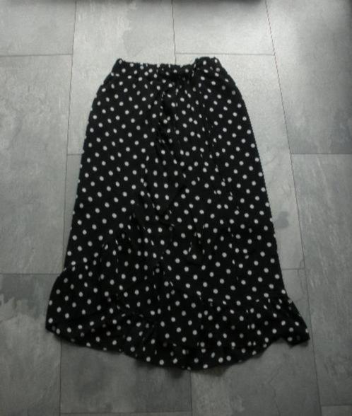 Zwarte rok met witte stippen van Costes, maat XS (qwe), Kleding | Dames, Rokken, Zo goed als nieuw, Maat 34 (XS) of kleiner, Zwart