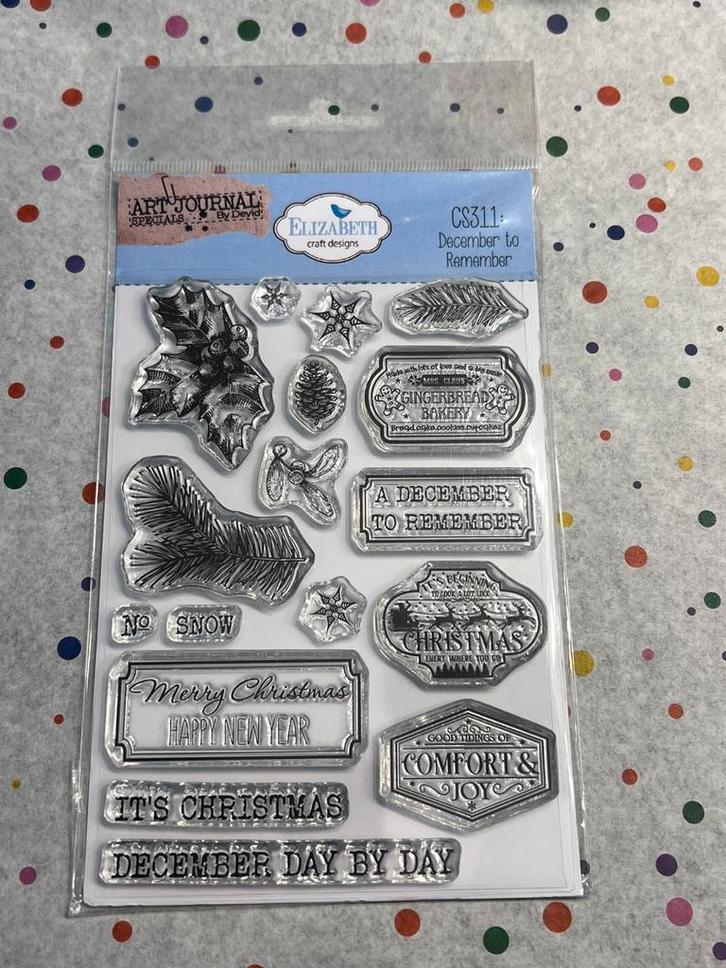 Ecd Elizabeth craft design kerst stempel set nieuw, Hobby en Vrije tijd, Stempelen, Nieuw, Clearstamp, Ophalen of Verzenden