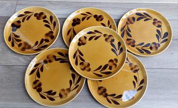 6 Vintage Sarreguemines Torino borden bord beschikbaar voor biedingen